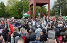 ইসরাইলের নির্বিচার বোমাবর্ষণের প্রতিবাদে জাতিসংঘের সদর দপ্তর ঘেরাও