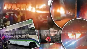 তিন দিনে সারা দেশে আরও ১১ যানবাহনে আগুন