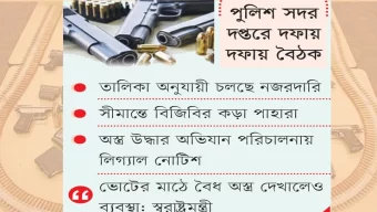 নির্বাচন ঘিরে অবৈধ অস্ত্র উদ্ধার অভিযান