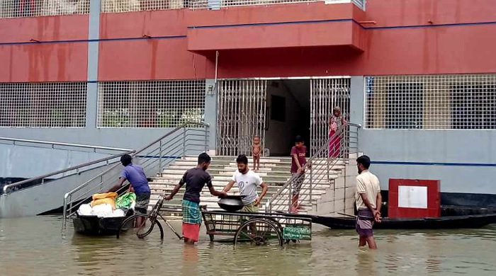 গোয়াইনঘাটে পানিবন্দি ১৯,৭৫০ পরিবার