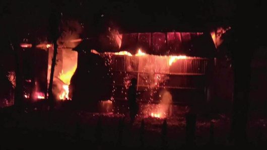 ছাত্রলীগ সভাপতি সাদ্দামের গ্রামের বাড়িতে আগুন