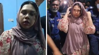 আটকের পর ‘জয় বাংলা’ স্লোগান, আ.লীগ নেত্রীকে জনতার জুতা নিক্ষেপ