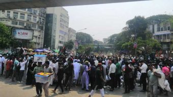 দ্বিতীয় দিনের মতো চলছে ‘শাহবাগ ব্লকেড’ কর্মসূচি