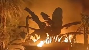 বজ্রপাতে তুলার গোডাউন পুড়ে ছাই