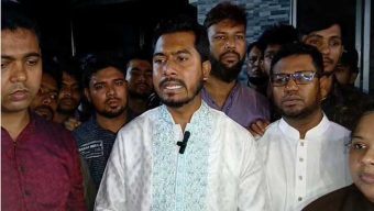 মধ্যরাতে স্বরাষ্ট্র উপদেষ্টার বাসভবনের নিচে ভিপি নুর