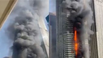 দুবাইয়ে সুউচ্চ ভবনে ভয়াবহ অগ্নিকাণ্ড
