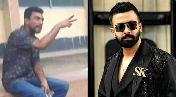 চাপাতি হাতে শাকিব খানকে খুঁজতে আসা যুবক গ্রেফতার