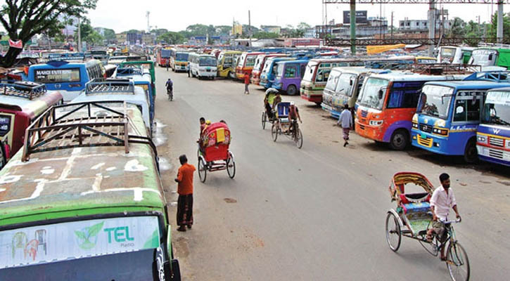 সিলেটে দিনভর ভোগান্তি, দুপুরে পরিবহন ধর্মঘট স্থগিত