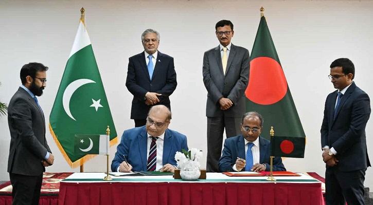 বাংলাদেশ-পাকিস্তানের মধ্যে এক চুক্তি ও পাঁচ সমঝোতা স্মারক স্বাক্ষর