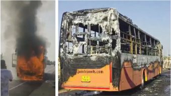 রাজস্থানে যাত্রীবাহী বাসে অগ্নিকাণ্ডে নিহত ১৯