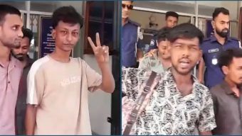 গ্রেফতার ছিনতাইকারী ভি চিহ্ন দেখিয়ে বলে ‘আবার আসবো, তছনছ করে ফেলবো’