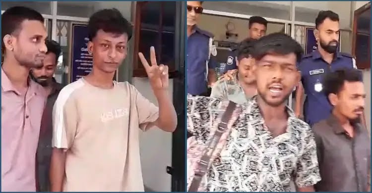 গ্রেফতার ছিনতাইকারী ভি চিহ্ন দেখিয়ে বলে ‘আবার আসবো, তছনছ করে ফেলবো’