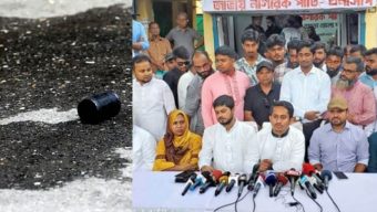 সারজিস আলমের সভা চলাকালে একাধিক ককটেল বিস্ফোরণ