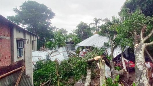 মাত্র ১৩ সেকেন্ডের ঝড়ে লন্ডভন্ড ৫টি গ্রাম