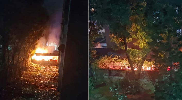 ঢাবির বিজয় একাত্তর হলে আগুন