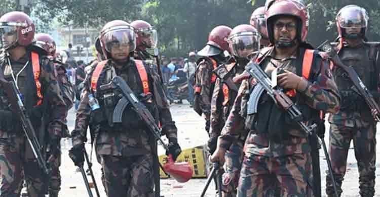 ঢাকা, গোপালগঞ্জসহ ৪ জেলায় বিজিবি মোতায়েন