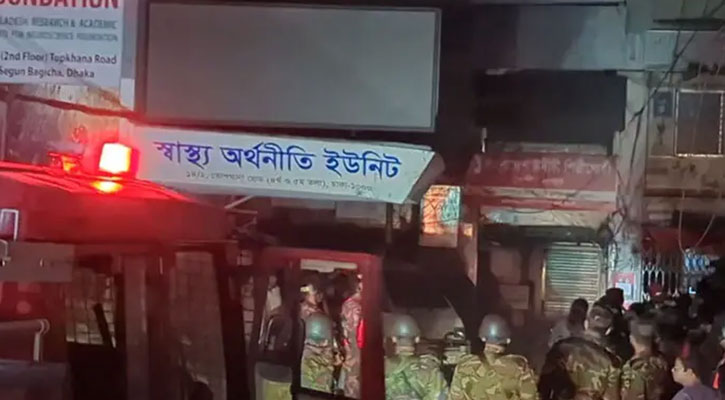 উদীচী শিল্পীগোষ্ঠীর অফিসে আগুন