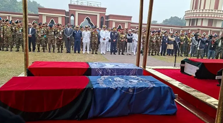 সুদানে সন্ত্রাসী হামলায় নিহত শান্তিরক্ষী সেনাসদস্যের জানাজা সম্পন্ন