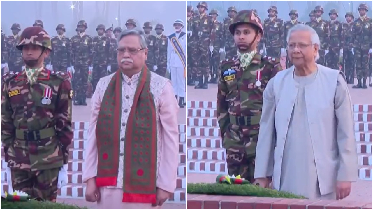 সাভার স্মৃতিসৌধে রাষ্ট্রপতি ও প্রধান উপদেষ্টার শ্রদ্ধা নিবেদন