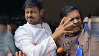 নাসীরুদ্দীন পাটওয়ারীর ওপর আবারও ডিম নিক্ষেপ