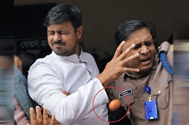 নাসীরুদ্দীন পাটওয়ারীর ওপর আবারও ডিম নিক্ষেপ