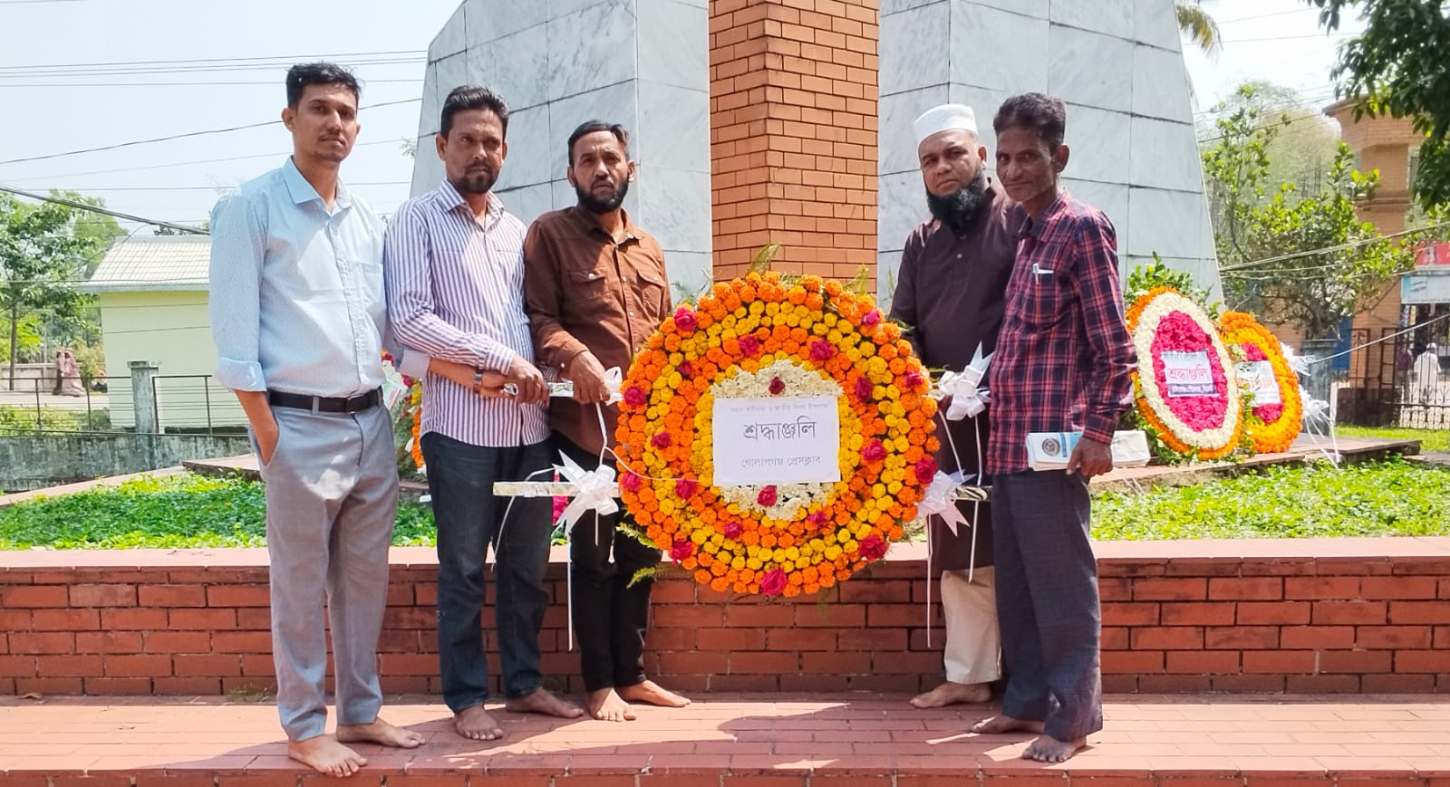 মহান স্বাধীনতা দিবসে গোলাপগঞ্জ প্রেসক্লাবের শ্রদ্ধাঞ্জ‌লি